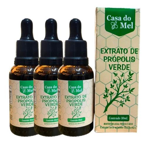 Kit 3 Extrato de Própolis Verde 30ml Casa do Mel