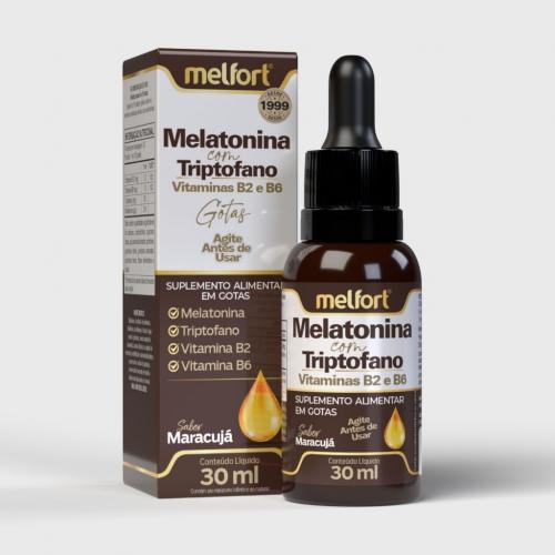Melatonina com Triptofano, Vitamina B2 E B6 Em Gotas 30ML